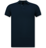 True Rise Polo de hombre - Polo de manga corta para hombre - Polo de hombre - Corte ajustado - A150 - Azul oscuro