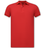 True Rise Polo de hombre - Polo de manga corta - Corte ajustado - A150 - Rojo