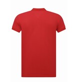True Rise Polo de hombre - Polo de manga corta - Corte ajustado - A150 - Rojo