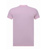 True Rise Polo de hombre - Polo de manga corta - Polo de hombre - Corte ajustado - A150 - Rosa