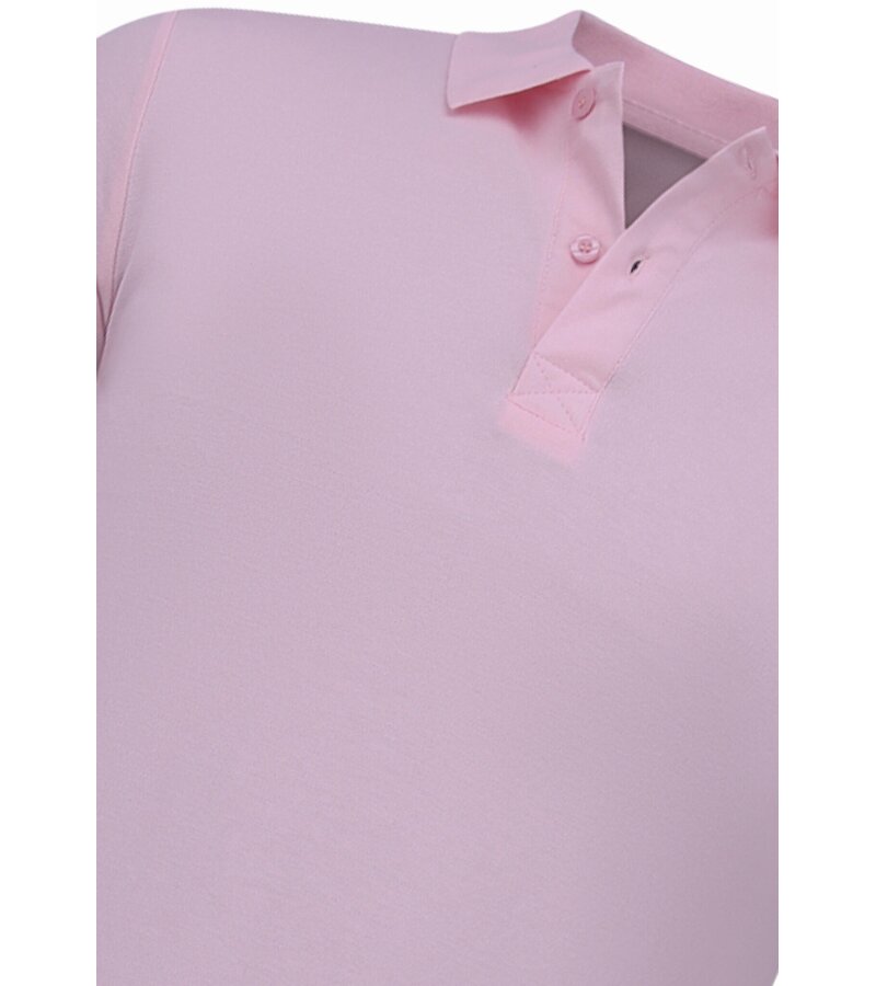 True Rise Polo de hombre - Polo de manga corta - Polo de hombre - Corte ajustado - A150 - Rosa