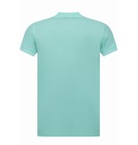 True Rise Polo de hombre - Polos de corte corto - Polo de hombre - Corte ajustado - A150 - Verde menta