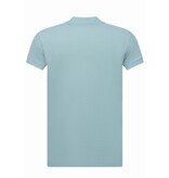 True Rise Polo de manga corta para hombre - Polo ajustado - A150 - Azul claro