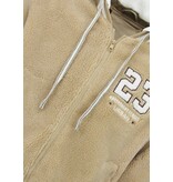 Enos Chaqueta de béisbol extragrande para hombre - Chaqueta de peluche - Chaqueta de peso medio para hombre - 535 - Marrón