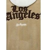 Enos Chaqueta de béisbol extragrande para hombre - Chaqueta de peluche - Chaqueta de peso medio para hombre - 535 - Marrón