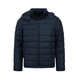 Enos Chaqueta con capucha para hombre - Corte ajustado - Chaqueta de peso medio - 8210 - Azul