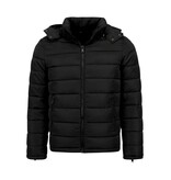 Enos Chaqueta con capucha para hombre - Corte ajustado - Chaqueta de peso medio - 8210 - Negra