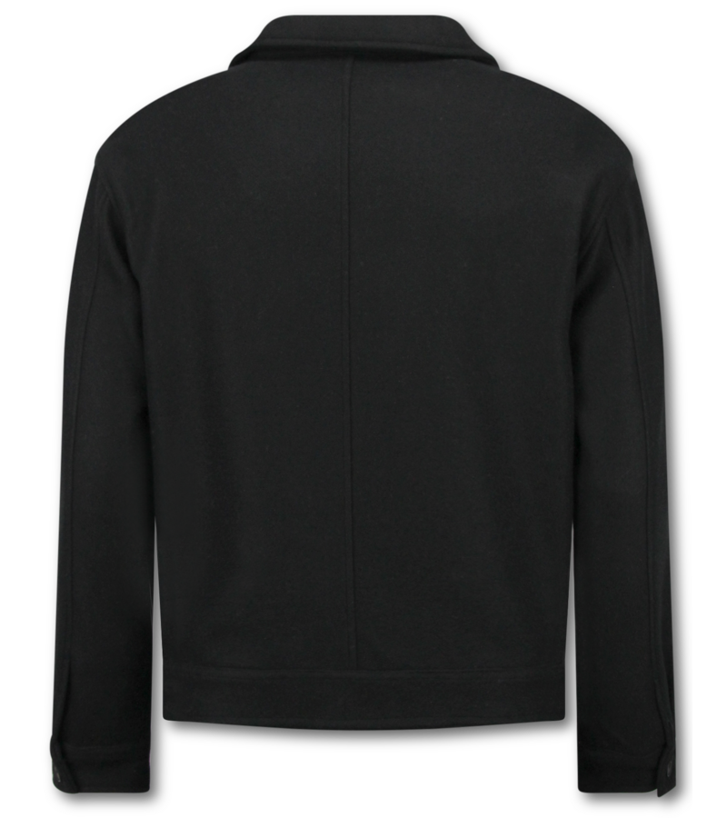 Enos Chaqueta de hombre - Chaqueta de peso medio - Sobrecamisa - 528 - Negra