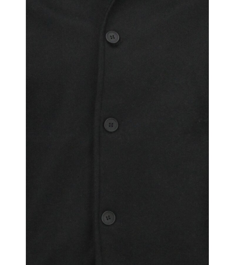 Enos Chaqueta de hombre - Chaqueta de peso medio - Sobrecamisa - 528 - Negra