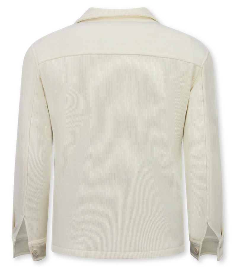 Enos Camisa con bolsillos para hombre - Chaqueta de hombre - Chaqueta de peso medio para hombre - 520 - Beige