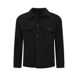 Enos Camisa de franela con bolsillos para hombre - Chaqueta de hombre - Chaqueta de peso medio para hombre - 520 - Negra