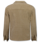 Enos Camisa de franela con bolsillos para hombre - Chaqueta de peso medio para hombre - 520 - Marrón