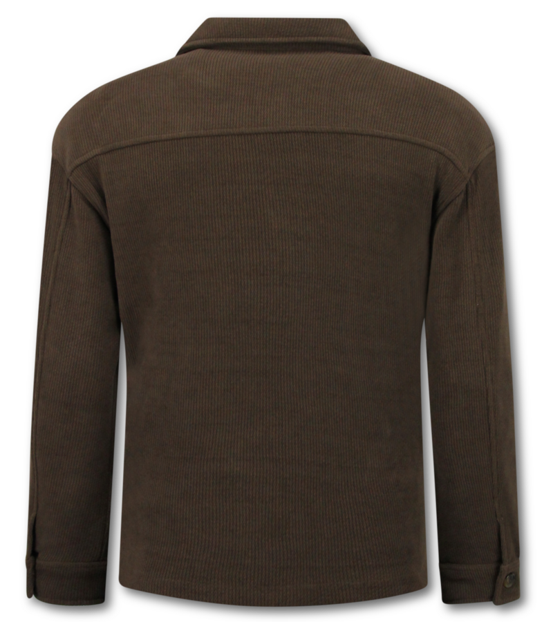 Enos Camisa de franela con bolsillos para hombre - 520 - Marrón oscuro