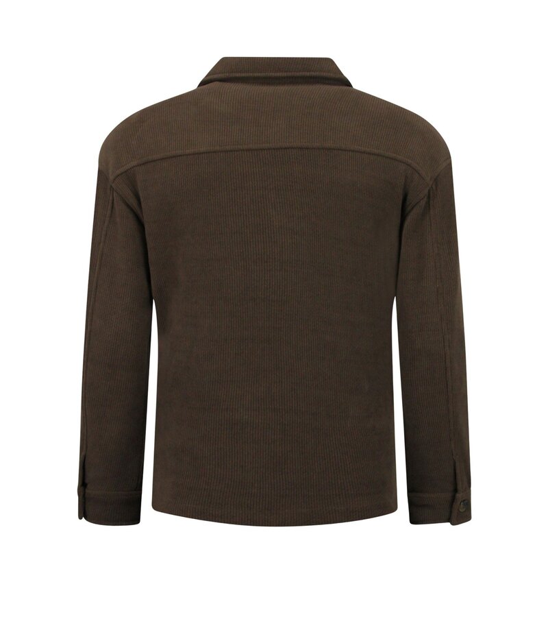 Enos Camisa de franela con bolsillos para hombre - 520 - Marrón oscuro