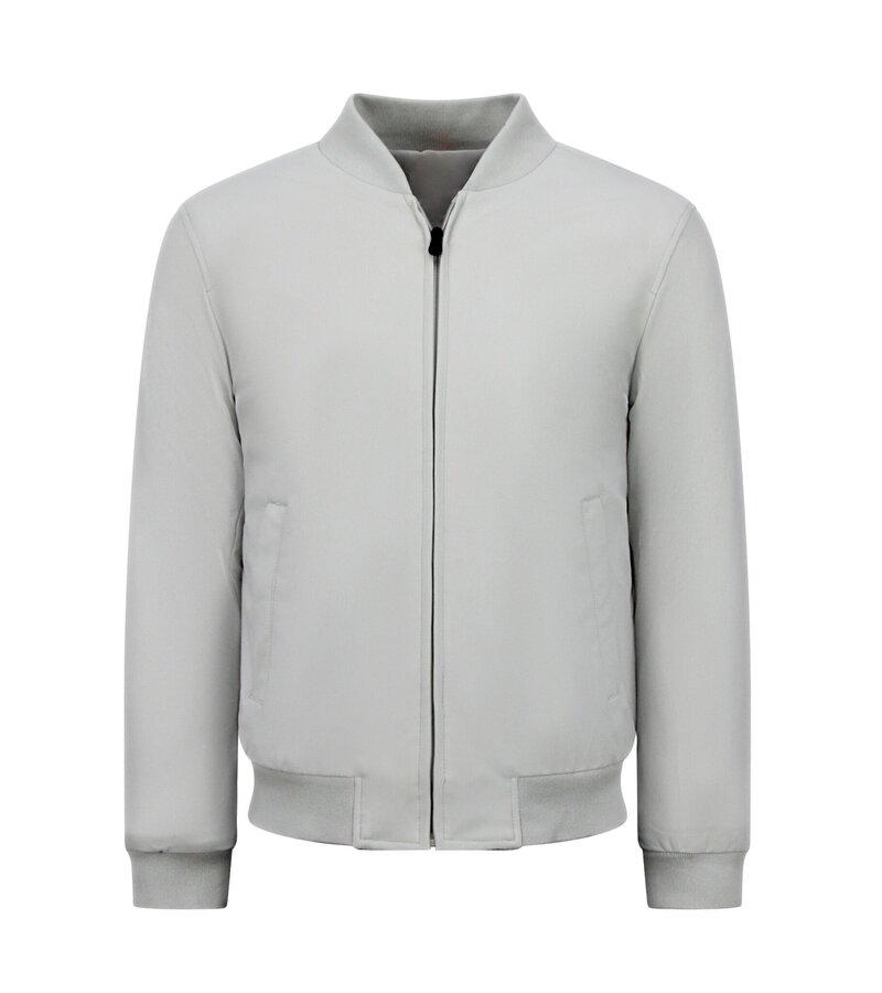 Enos  Chaqueta bomber bonita para hombre - Chaqueta de peso medio para hombre - 8862 - Gris