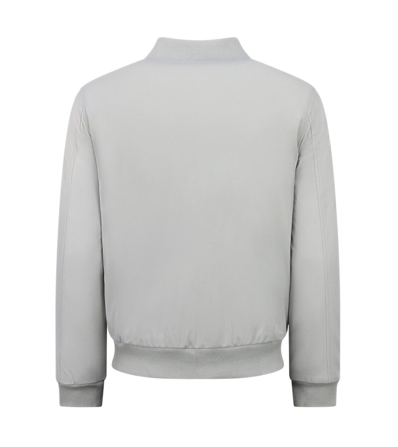 Enos  Chaqueta bomber bonita para hombre - Chaqueta de peso medio para hombre - 8862 - Gris