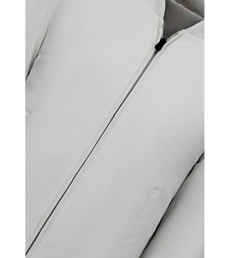 Enos  Chaqueta bomber bonita para hombre - Chaqueta de peso medio para hombre - 8862 - Gris