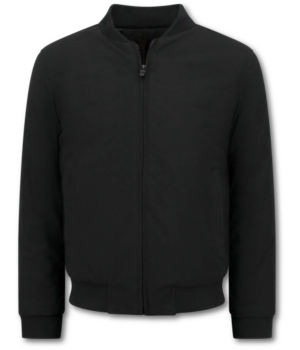 Enos Bonita chaqueta de béisbol - Chaqueta de peso medio para hombre - 8862 - Negra