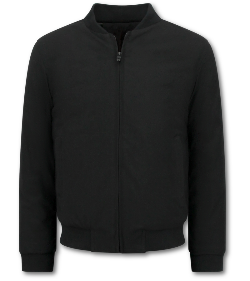 Enos Bonita chaqueta de béisbol - Chaqueta de peso medio para hombre - 8862 - Negra