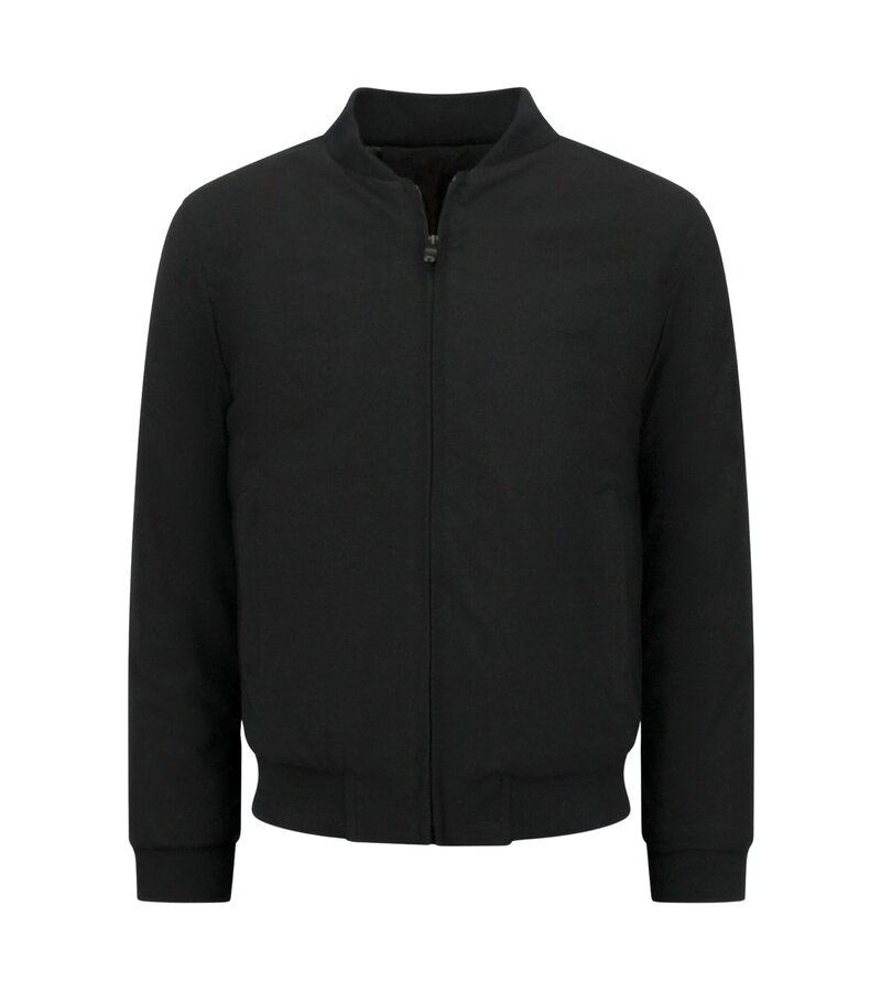 Enos Bonita chaqueta de béisbol - Chaqueta de peso medio para hombre - 8862 - Negra