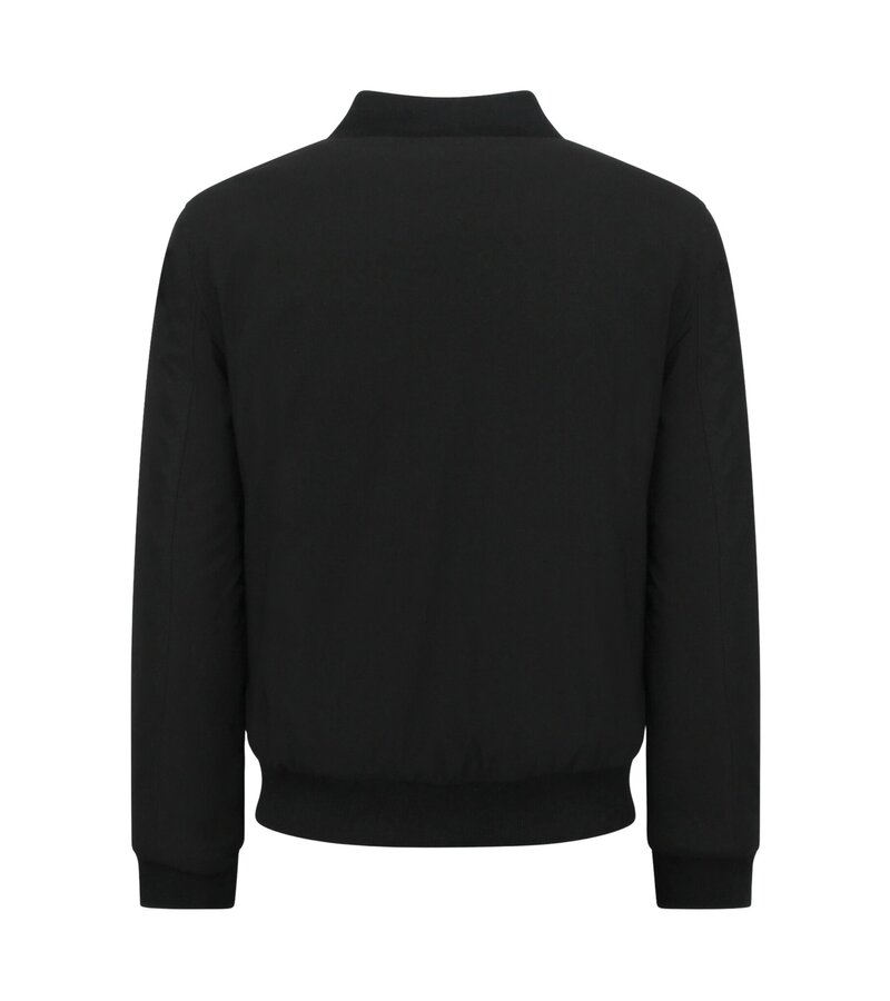 Enos Bonita chaqueta de béisbol - Chaqueta de peso medio para hombre - 8862 - Negra