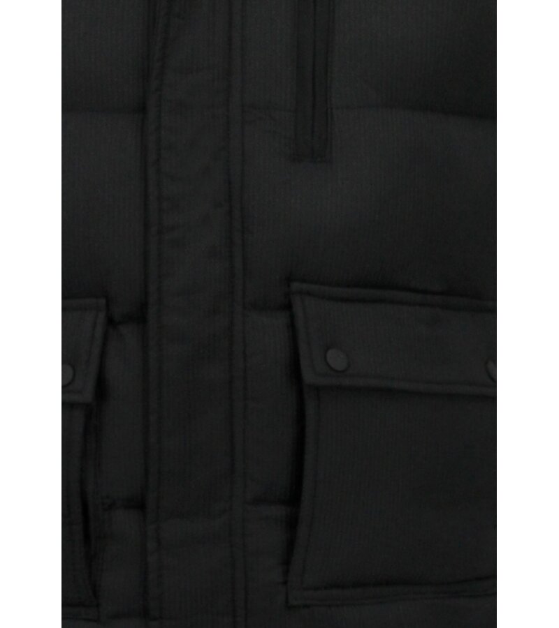 Enos Chaleco de hombre - Chaleco de hombre con bolsillos - 901- Negro