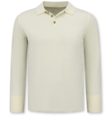 Enos  Suéter de hombre - Suéter elegante con cuello polo - 536 - Beige