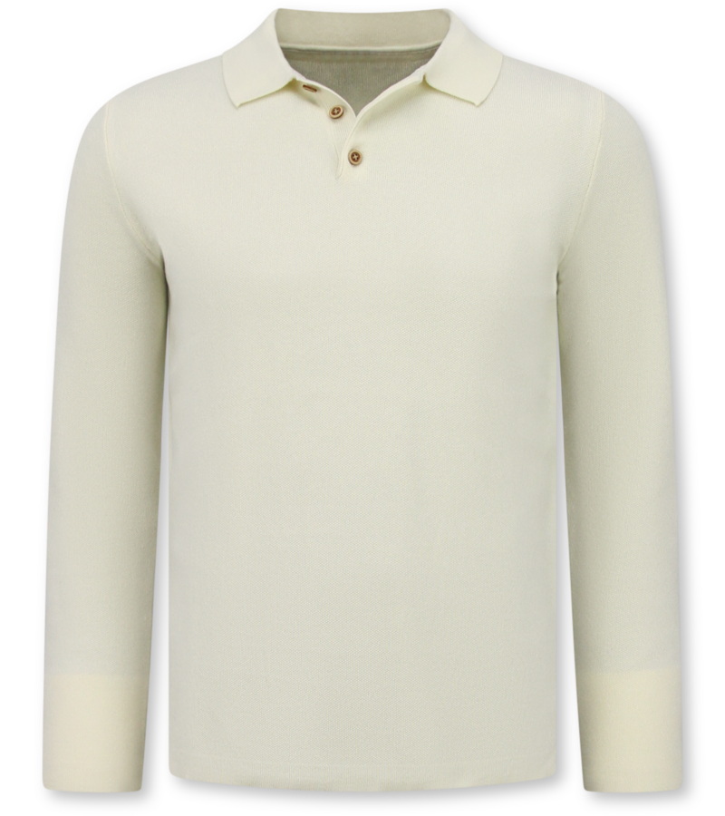 Enos  Suéter de hombre - Suéter elegante con cuello polo - 536 - Beige