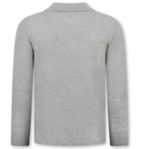 Enos  Suéter de hombre - Polo de manga larga para hombre - 536 - Gris