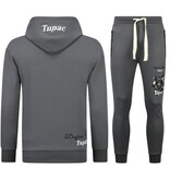 TopStar Sudadera con capucha 2Pac para hombre - Chándales Tupac - Traje deportivo para hombre adulto - 672 - Gris