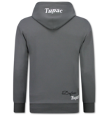 TopStar Sudadera con capucha 2Pac para hombre - Chándales Tupac - Traje deportivo para hombre adulto - 672 - Gris