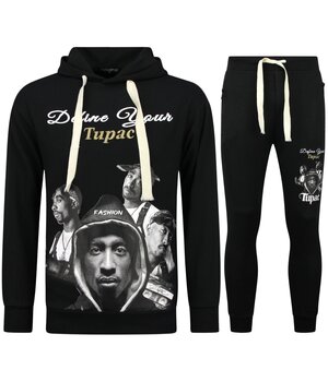 TopStar Sudadera con capucha 2Pac para hombre - Sudadera con capucha Tupac - Sudadera con capucha para hombre adulto - 672 - Negro