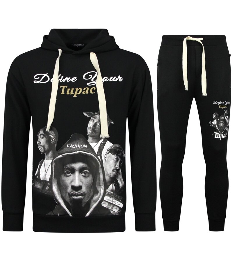 TopStar Sudadera con capucha 2Pac para hombre - Sudadera con capucha Tupac - Sudadera con capucha para hombre adulto - 672 - Negro