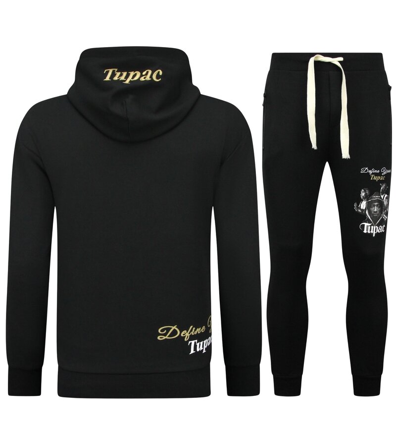TopStar Sudadera con capucha 2Pac para hombre - Sudadera con capucha Tupac - Sudadera con capucha para hombre adulto - 672 - Negro