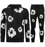 TopStar Chándal de hombre de tejido grueso con estampado floral integral - Conjunto floral para hombre - Twinset - 5991 - Negro