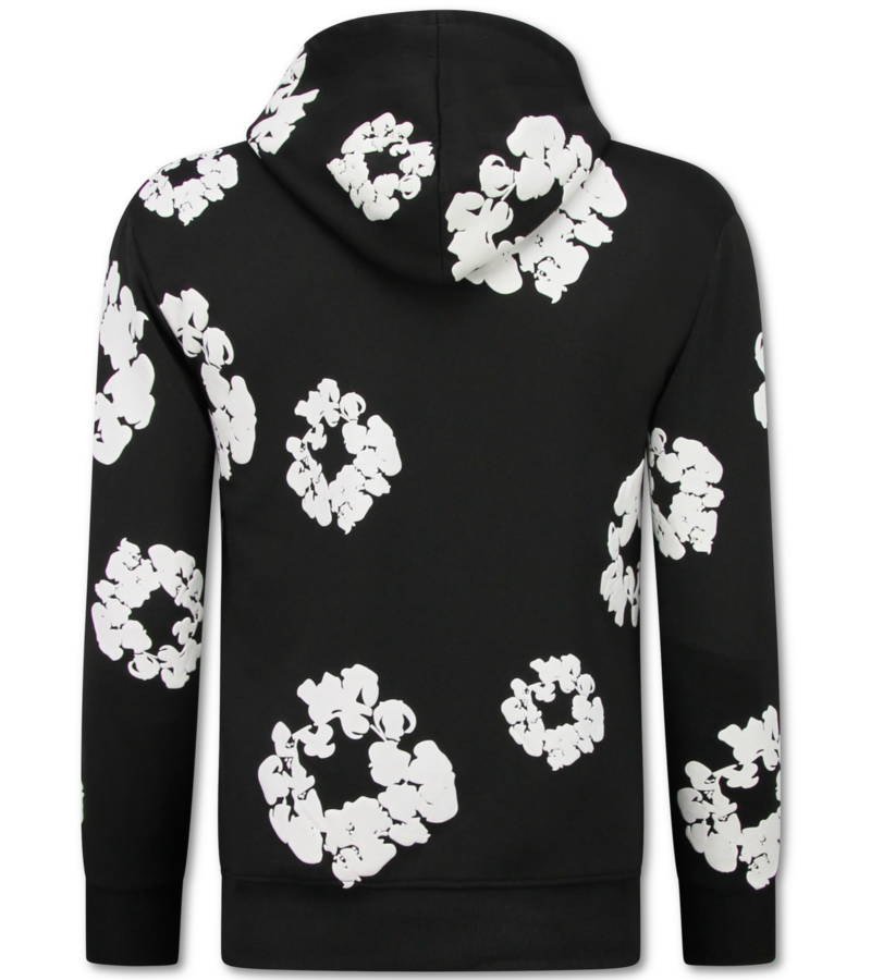 TopStar Chándal de hombre de tejido grueso con estampado floral integral - Conjunto floral para hombre - Twinset - 5991 - Negro