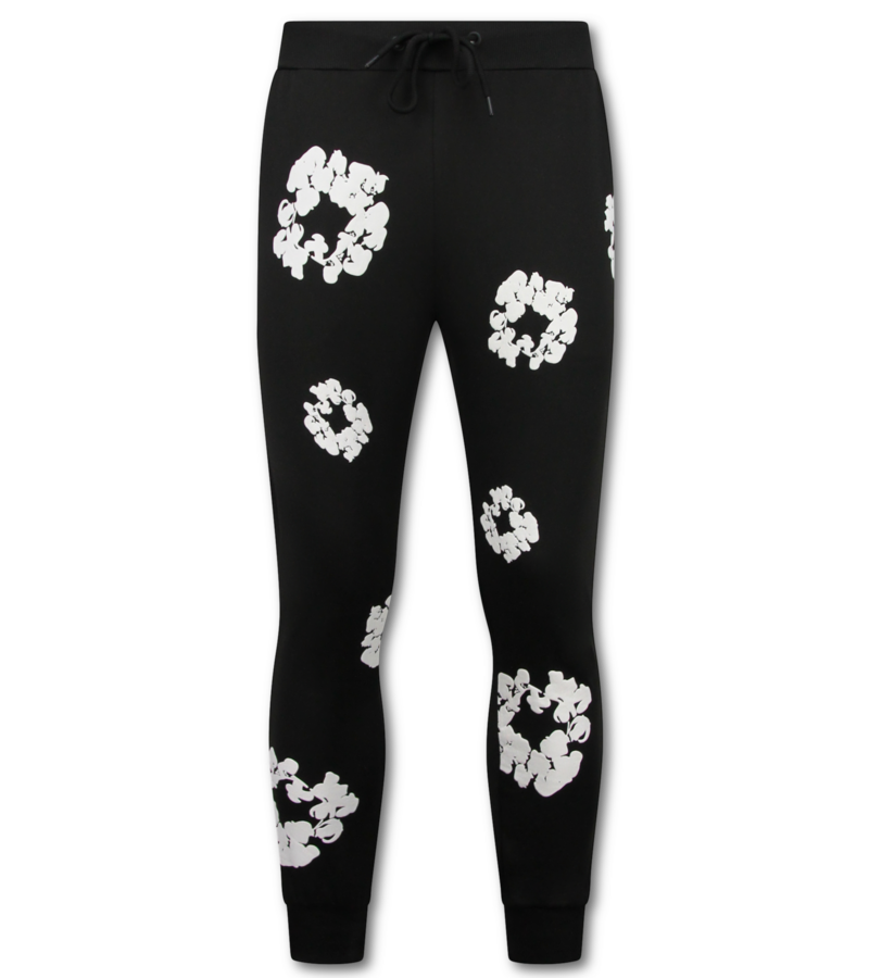 TopStar Chándal de hombre de tejido grueso con estampado floral integral - Conjunto floral para hombre - Twinset - 5991 - Negro