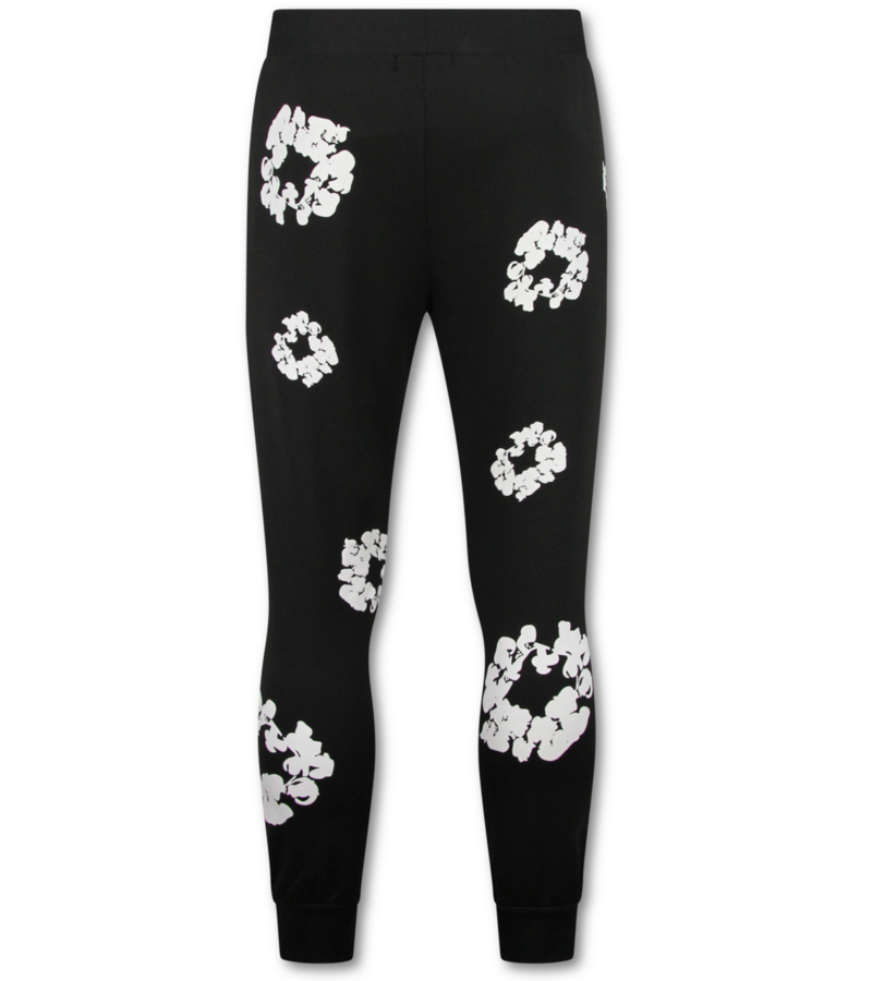 TopStar Chándal de hombre de tejido grueso con estampado floral integral - Conjunto floral para hombre - Twinset - 5991 - Negro