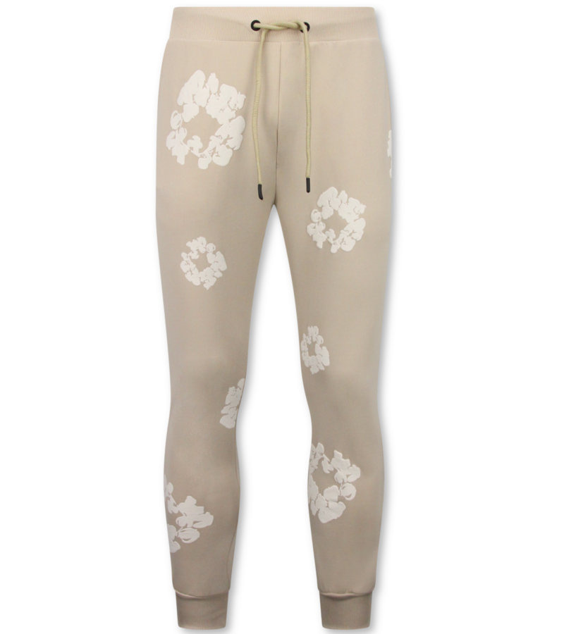 TopStar Chándal de hombre de tejido grueso con estampado floral integral - Conjunto floral para hombre - Twinset - 5991 - Beige