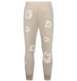 TopStar Chándal de hombre de tejido grueso con estampado floral integral - Conjunto floral para hombre - Twinset - 5991 - Beige