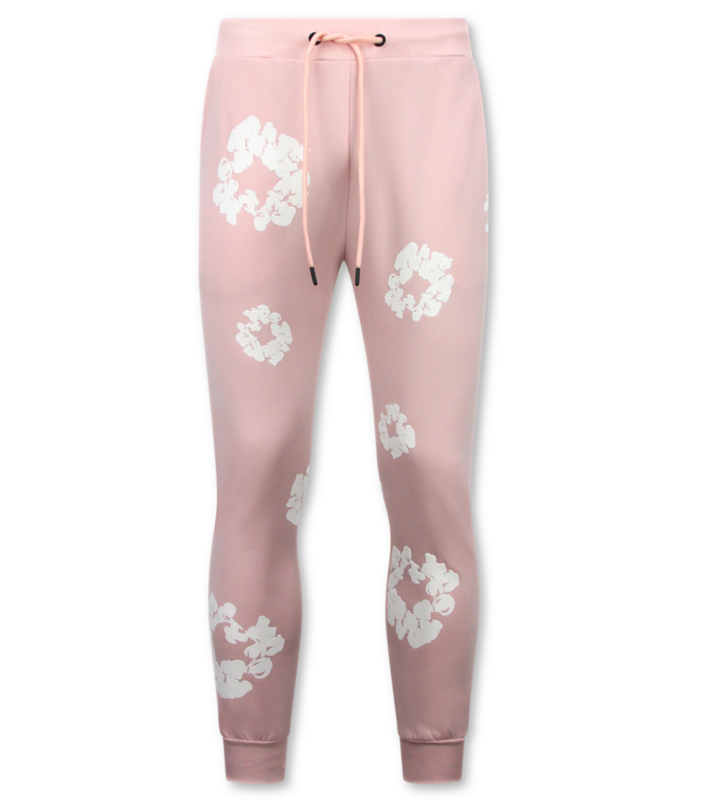 TopStar Chándal de hombre de tejido grueso con estampado floral integral - Conjunto floral para hombre - Twinset - 5991 - Rosa