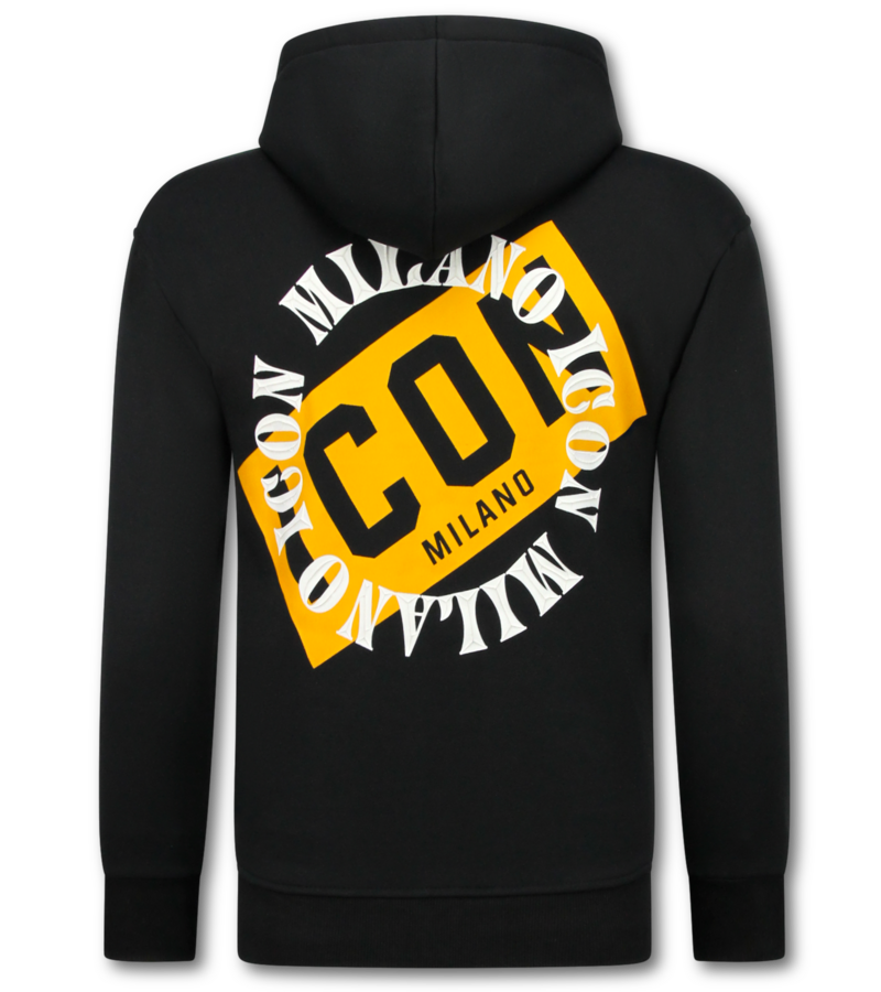 True Rise Sudadera con capucha y cremallera ICON para hombre - Chaleco deportivo con capucha para hombre - 5623 - Negro