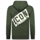 Sudadera con capucha y cremallera ICON para hombre - Chaleco deportivo con capucha para hombre - 5623 - Verde