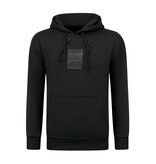 True Rise Sudadera con capucha extragrande para hombre - ICONS Basic - Tejido grueso - 5808 - Negro