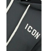 True Rise Sudadera con capucha extragrande para hombre - Estampado ICON Dollar - Tejido grueso - 5567 - Gris