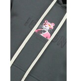 True Rise Sudadera con capucha extragrande para hombre - Estampado de leopardo ICON - Tejido grueso - 5795 - Gris