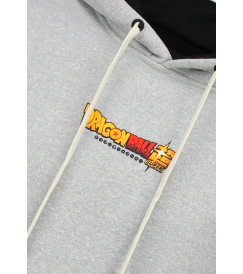 True Rise Sudadera con capucha extragrande para hombre - Estampado de Dragon Ball - Tejido grueso - 5682 - Gris