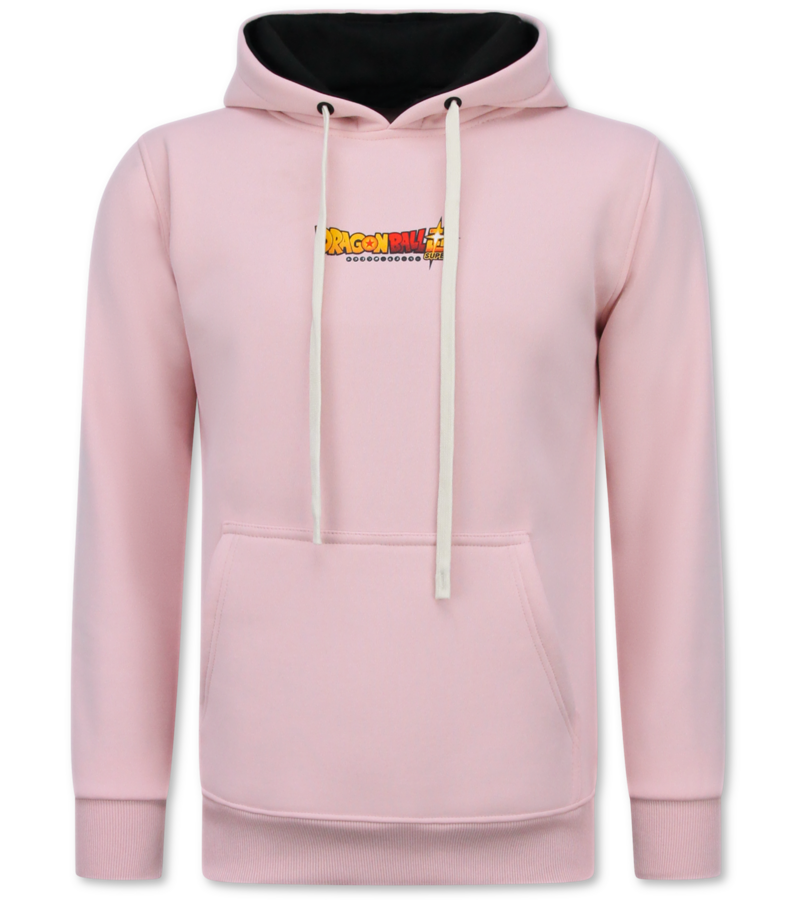 True Rise Sudadera con capucha extragrande para hombre - Estampado de Dragon Ball - Tejido grueso - 5682 - Rosa