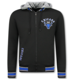 TopStar Conjunto de entrenamiento de los Chicago Bulls para hombre - Conjunto de jogging para hombre - Conjunto de local para adulto - 5591 - Negro/Azul