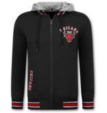 TopStar Conjunto de entrenamiento de los Chicago Bulls para hombre - Conjunto de jogging para hombre - Conjunto de local para adulto - 5591 - Negro/Rojo